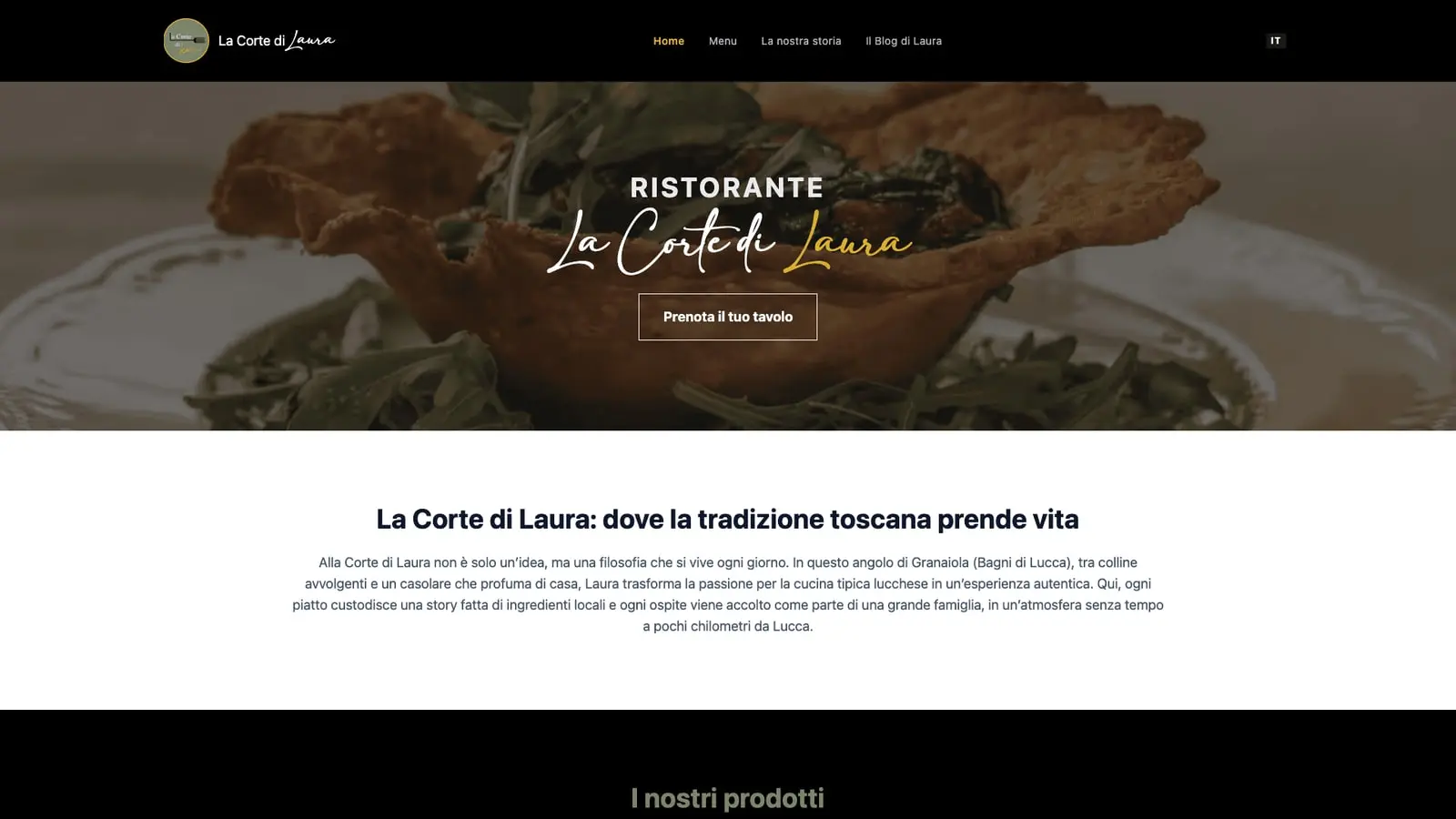 La Corte di Laura, home page del sito