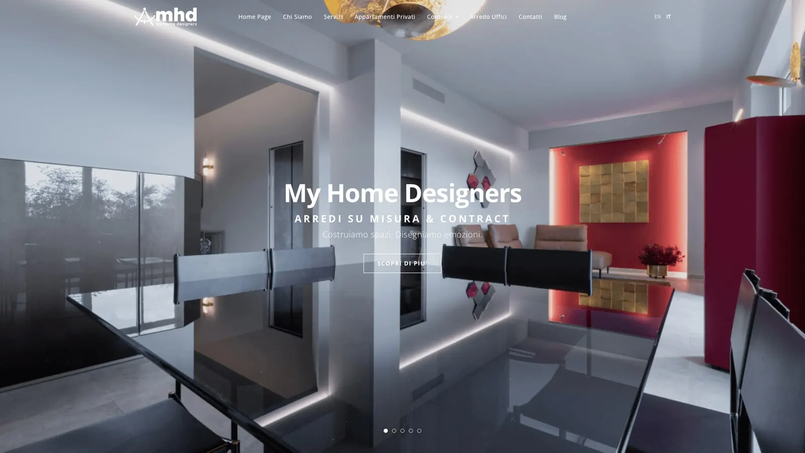 My Home Designers, home page del sito