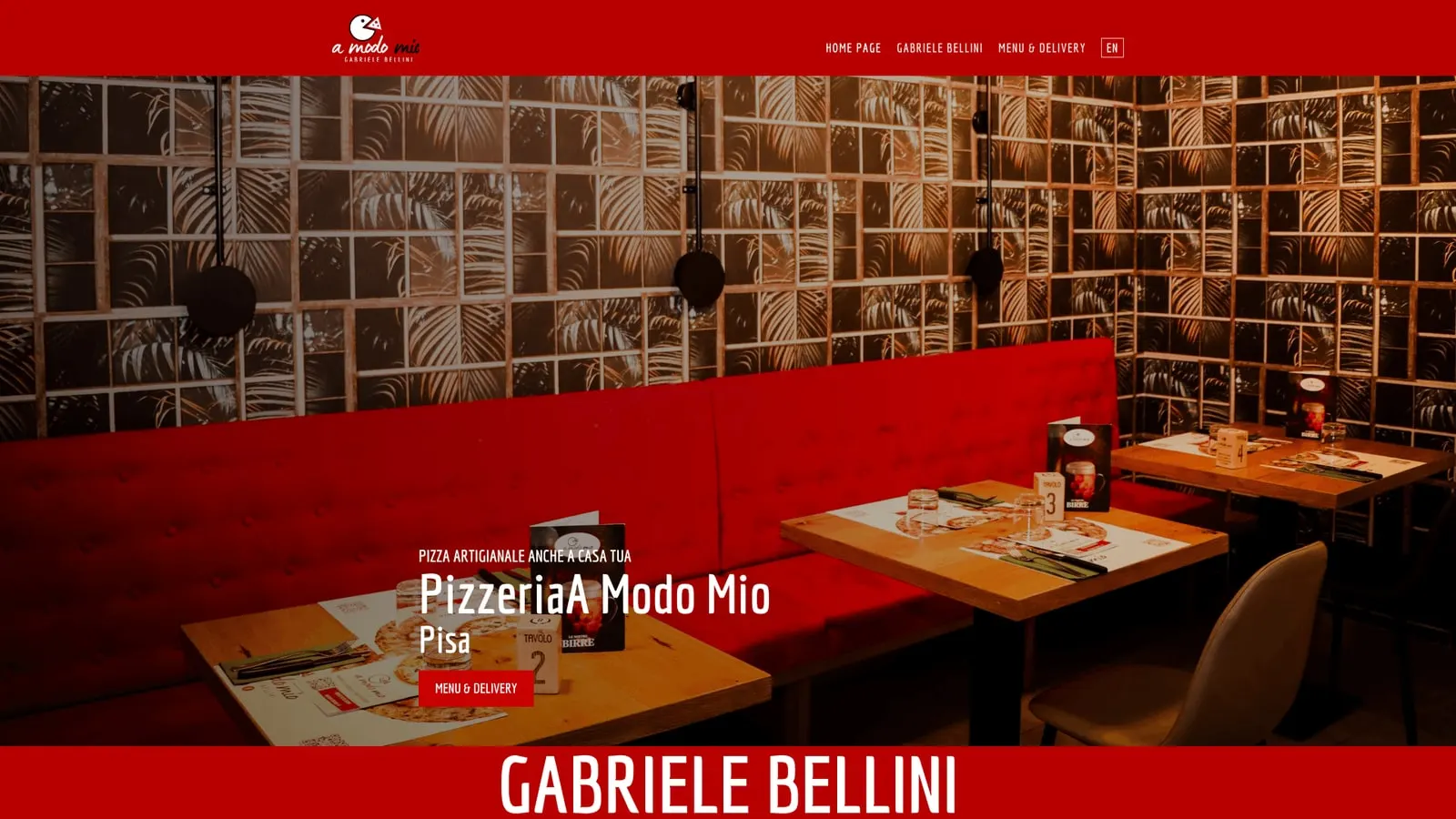 Pizzeria a Modo Mio, home page del sito